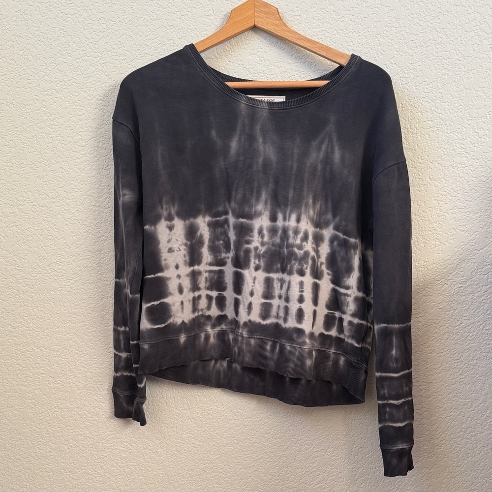 Adam Levine Long Sleeve Sweater Tie Dye Gray White size XLarge